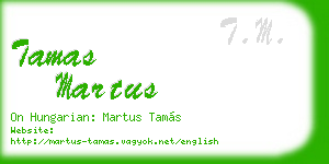 tamas martus business card